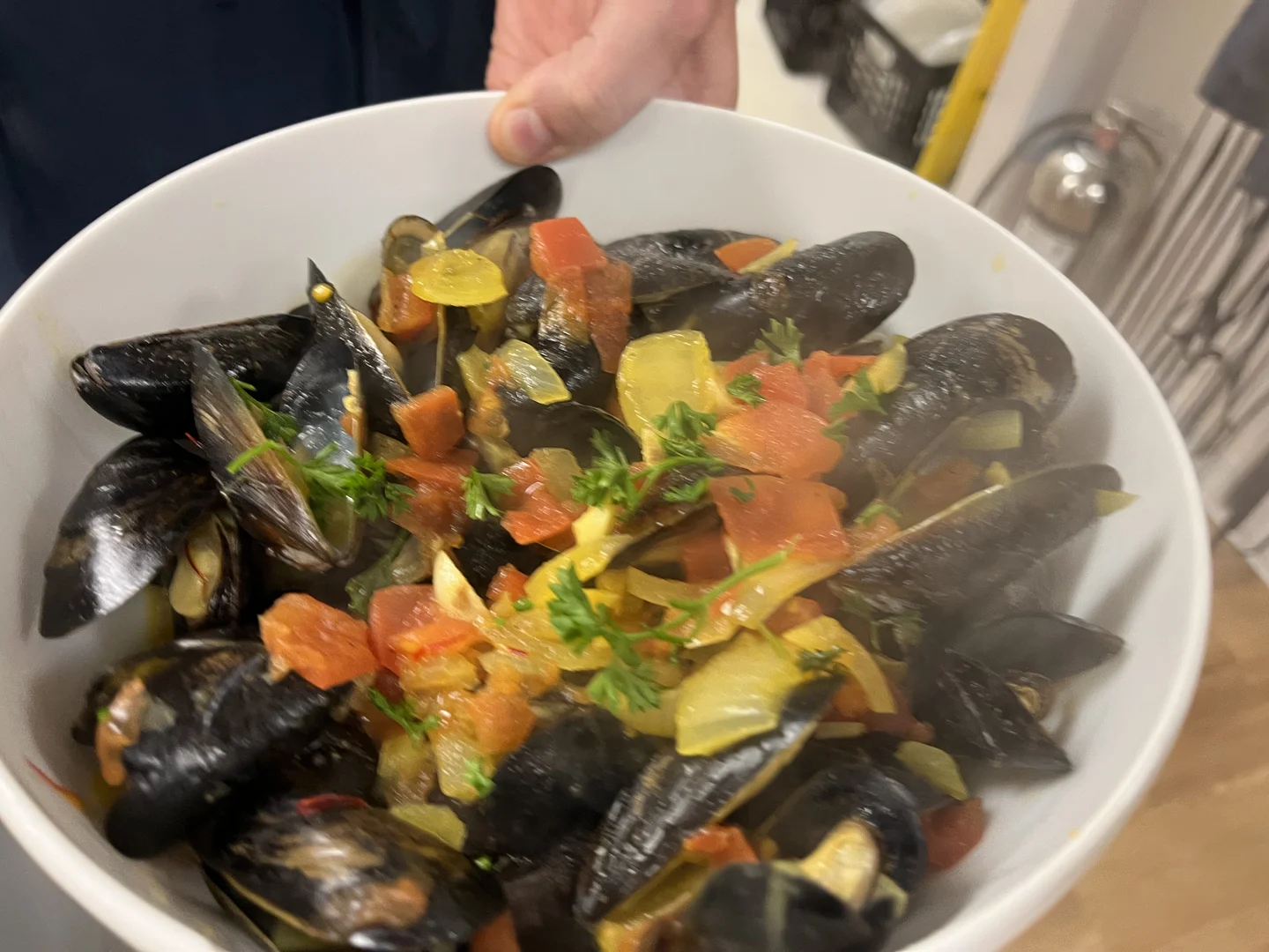 Mussels with Sautéed Vegetables — Reunion Catering