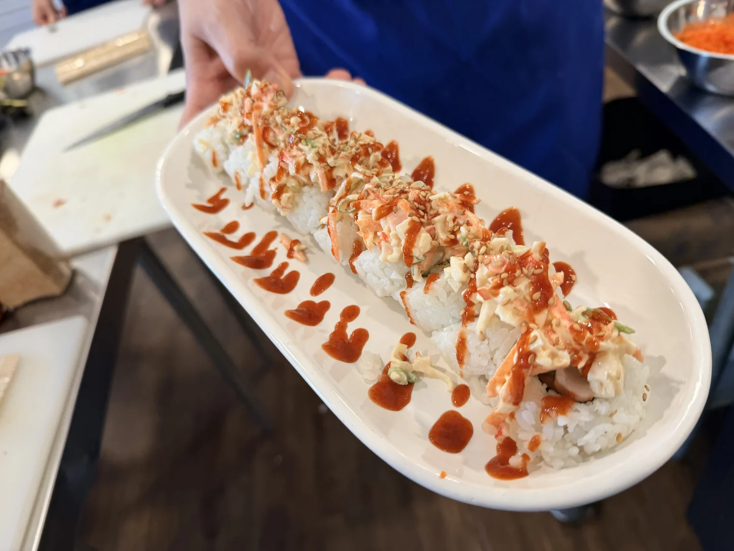 Spicy Tuna Roll (or similar sushi roll) — Reunion Catering