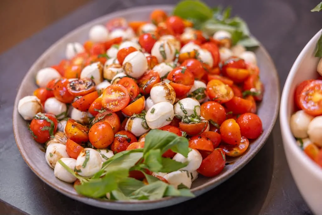 Caprese Salad with Roasted Tomatoes and Fresh Mozzarella — Chef Charles Schulman