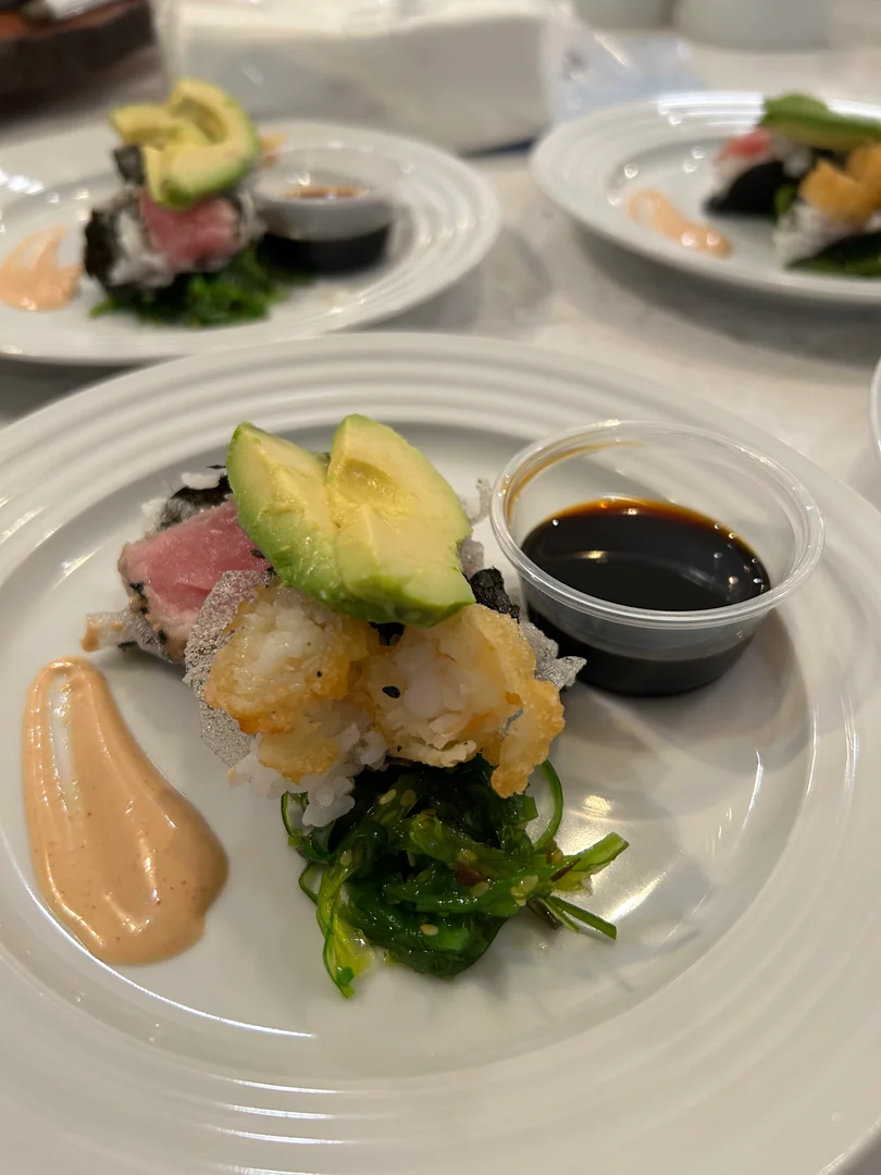 Sushi Roll with Tempura Shrimp, Avocado, and Spicy Mayo — Chef Charles Schulman