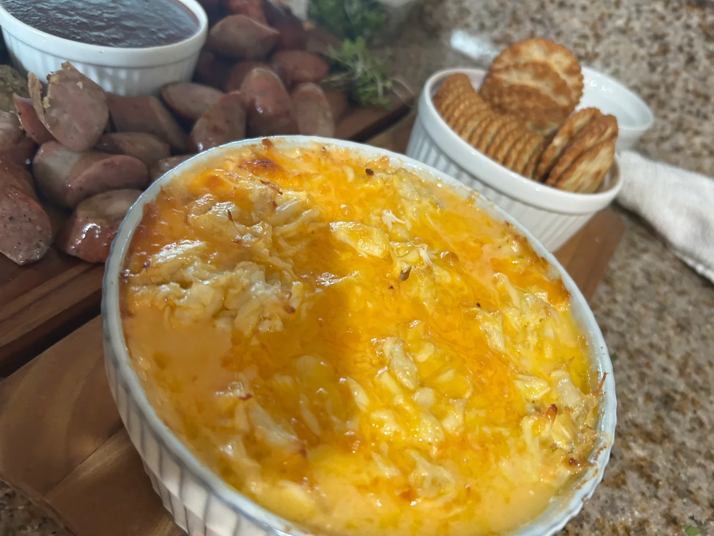 Seafood Dip with Cheese Topping — Chef Charles Schulman